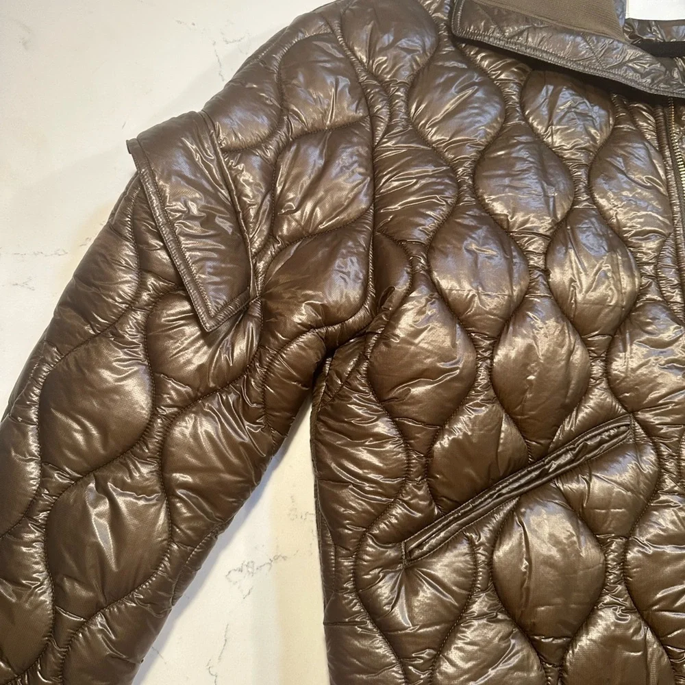Dion Lee Quilted Ripstop Oversized Flight Jacket Green - Picture 2 of 5